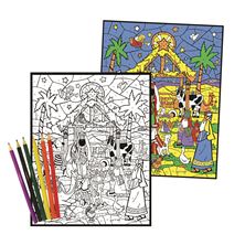 STARLIT MANGER COLOR YOUR OWN ADVENT CALENDAR (11" x 14")